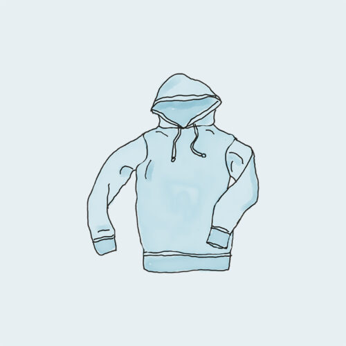 Hoodie<span> - </span>Blue, No